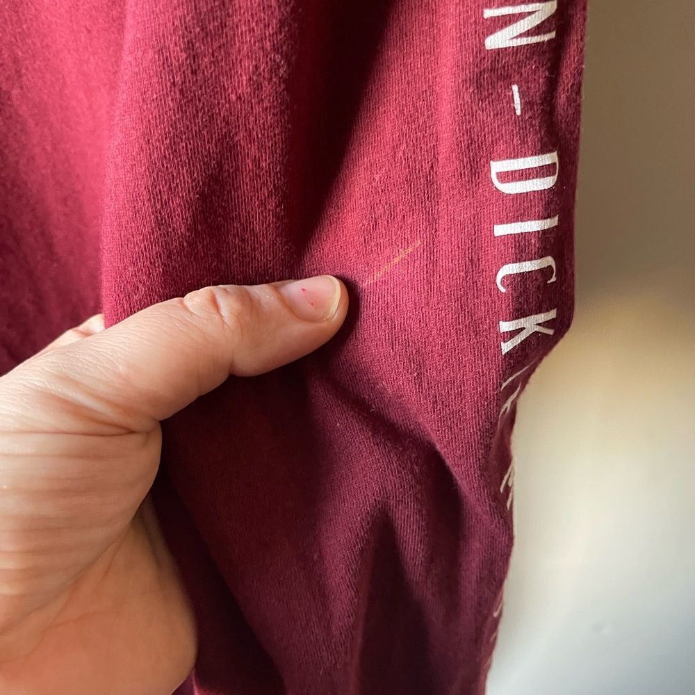 dickie’s Burgundy long sleeve crew neck t-shirt XL - Picture 5 of 6